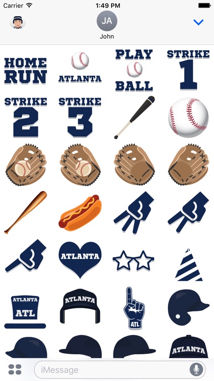 Atlanta Baseball Stickers & Emojis screenshot-3