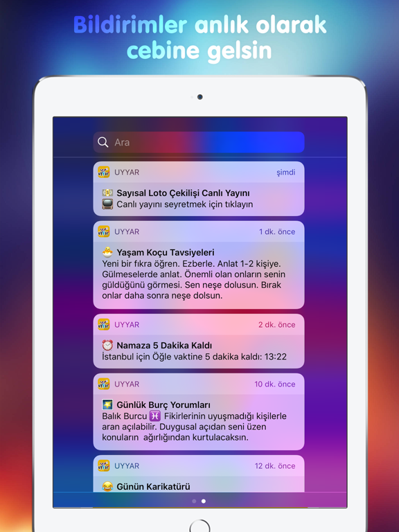 Screenshot #6 pour uYYar - Bildirim Servisleri