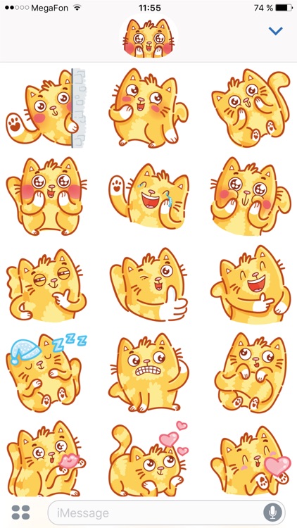 Cat stickers for iMessage! screenshot-3