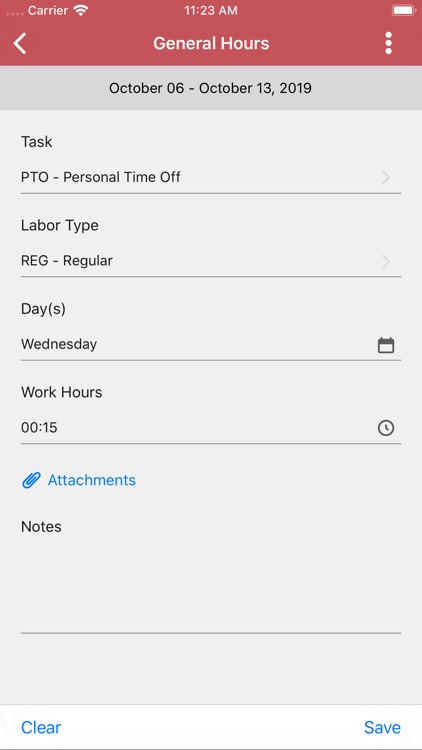 Infor LN Hours Registration screenshot-3