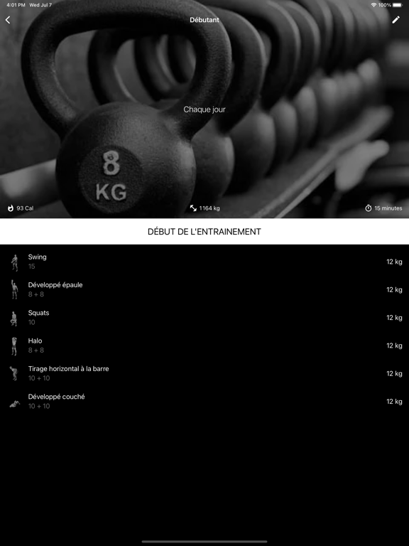 Screenshot #4 pour Entraînement kettlebell