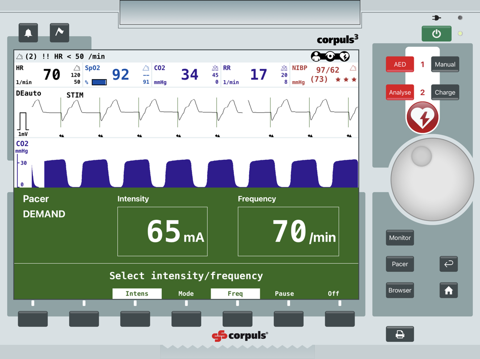#4. corpuls simulation (iOS) Podle: corpuls GS Elektromedizinische Geräte G. Stemple GmbH