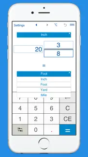 inches, feet, yards and miles converter iphone screenshot 3