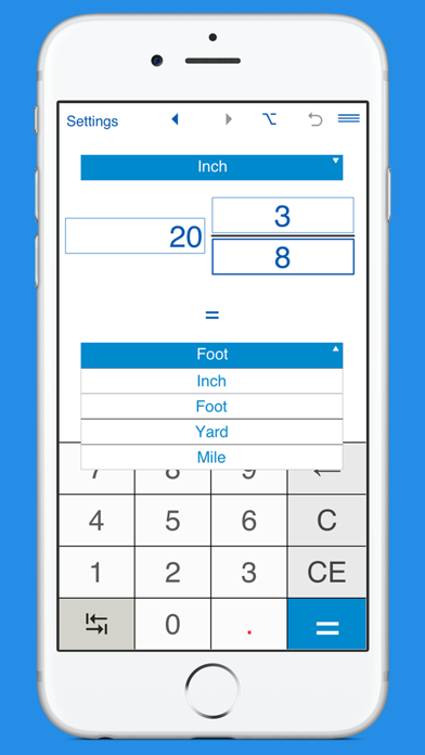 Screenshot 3 of Inches, Feet, Yards and Miles Converter App