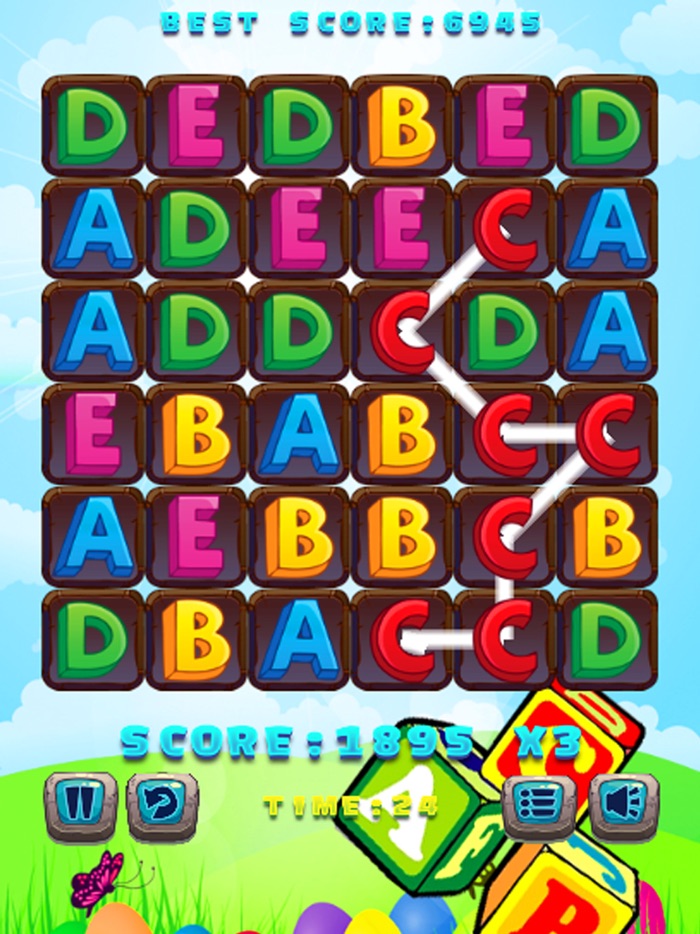 ABC Match 3 Puzzle - ABC Drag Drop Line Game