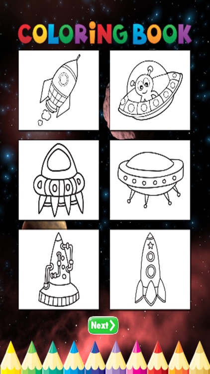 Spaceships Coloring Book - Activities for Kid