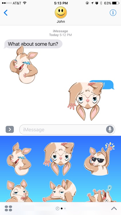 Cheerful and Funny Possum Stickers