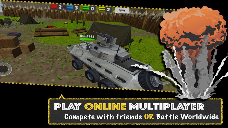 #2. Tank Multiplayer : Mini Wojna (iOS) Podle: bhuvanyu Singh