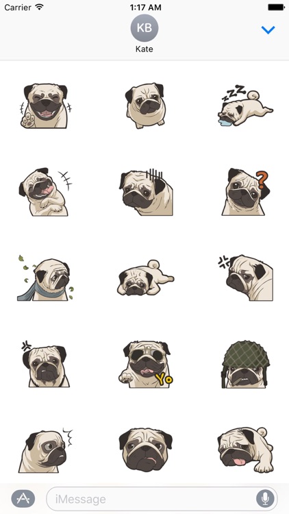 Pug Dogs Stickers