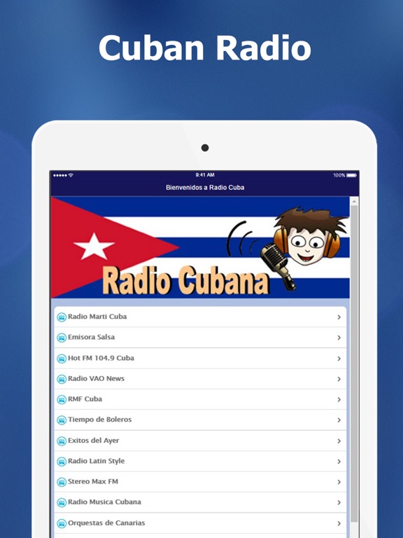 Cuban Radio Live: The Best Stations of Cuba iPad screenshot 1 - Music app