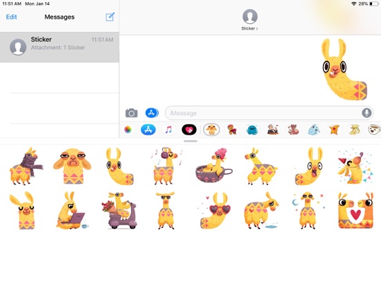 Screenshot #5 pour Hipster Lama Funny Stickers