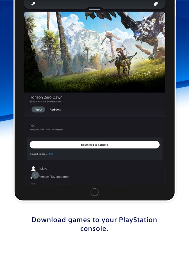 PlayStation App on the App