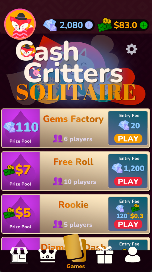 #1. Cash Critters: Solitaire (iOS) 由: Chedor Media LLC