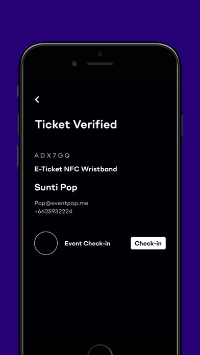 Eventpop Check-in Screenshot