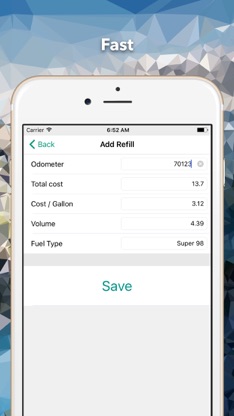 Simple Fuel Tracker - MPG Calculator, Mileage log screenshot 5