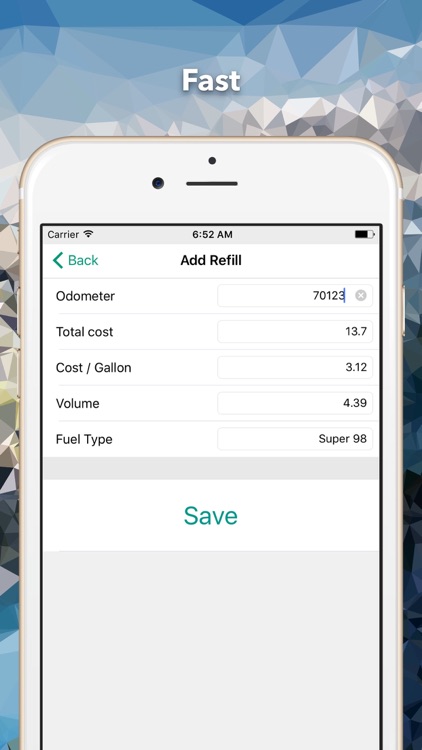 Simple Fuel Tracker - MPG Calculator, Mileage log screenshot-4