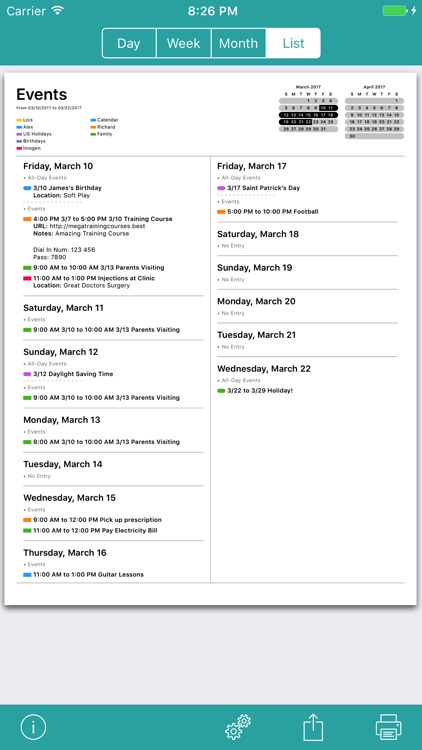 Cal Printer - Print Your Calendar screenshot-3