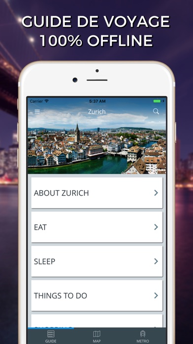 Screenshot #1 pour Zurich Guide Voyage avec Offline Maps