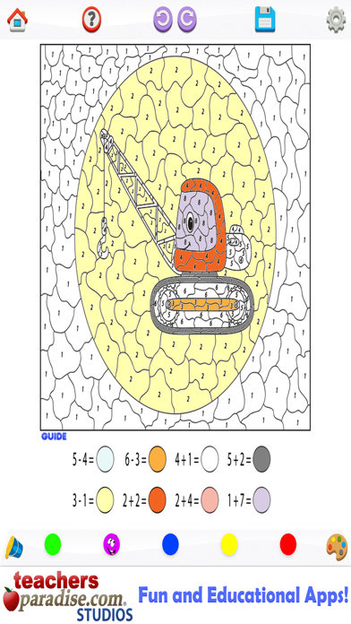 Kids Math Coloring Book - Paint by Numbers iPhone screenshot