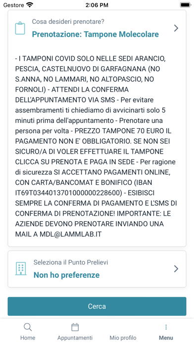 Lamm Centro Analisi Screenshot