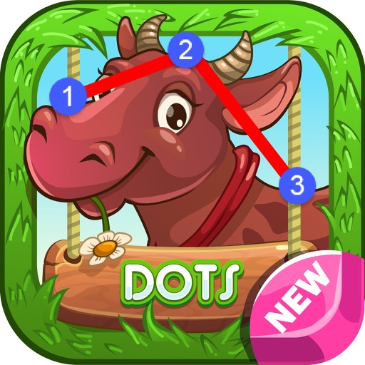 Dots animal abc with alphabet learning icon