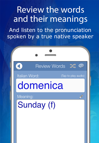 Learn Italian Audio FlashCards screenshot 3