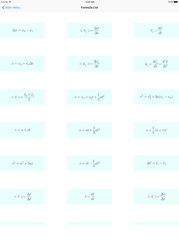 Screenshot #5 pour Mechanics Formula Memorizer