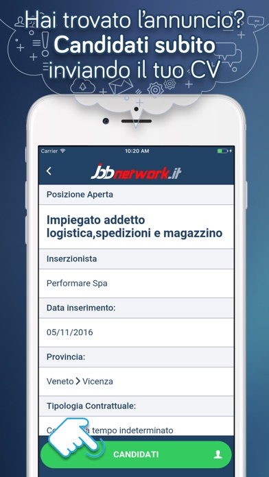 Screenshot #2 pour Annunci di lavoro JobNetwork