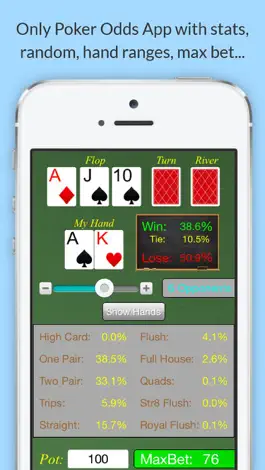 Game screenshot Max Bet Poker Odds Calculator mod apk