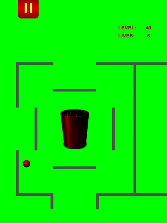 Crazy Red Ball and Walls iPad screenshot