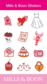 Mills & Boon Happy Ever After iMessage Stickers screenshot