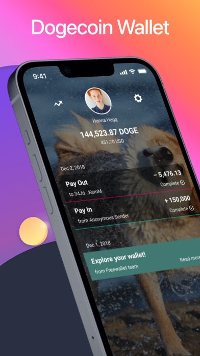 Dogecoin Wallet by Freewallet Screenshot