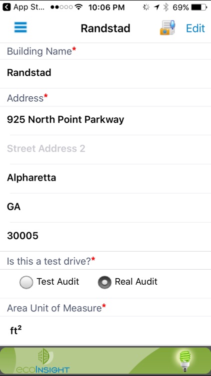 ecoInsight Audit App for iPhone