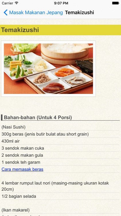 Masak Makanan Jepang