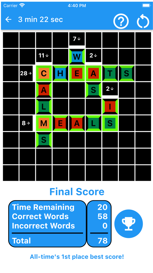 #1. Fast Words Game (iOS) 由: Daniele Folatelli