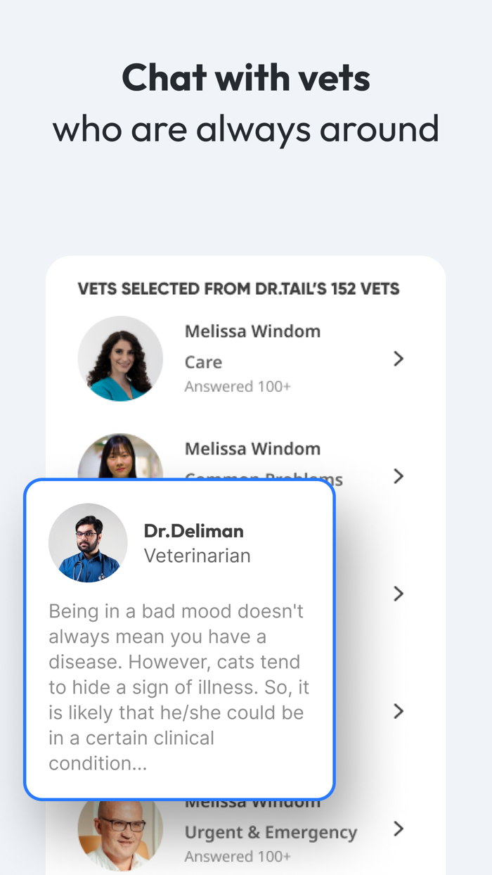 Dr.Tail Chat with Online Vets