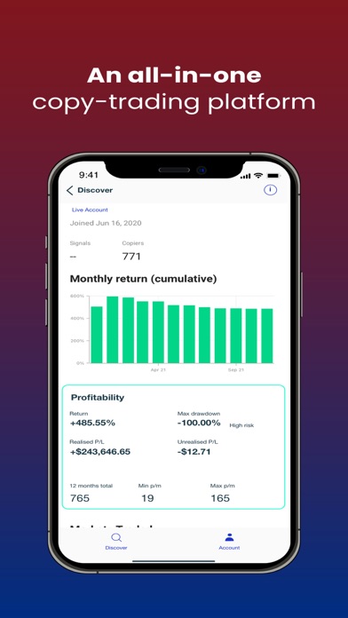 M4Markets Social Trading Screenshot
