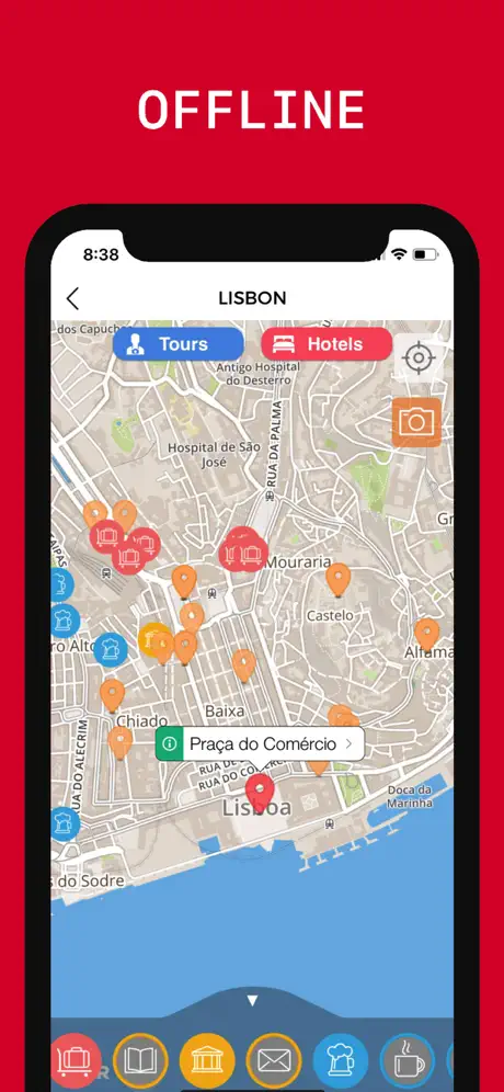 Lisbon Perjalanan Offline