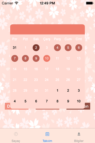 Menstrual Calendar Period screenshot 2