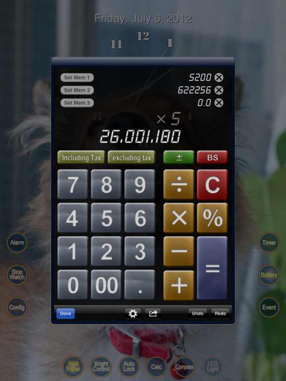 ecoClock iPad screenshot