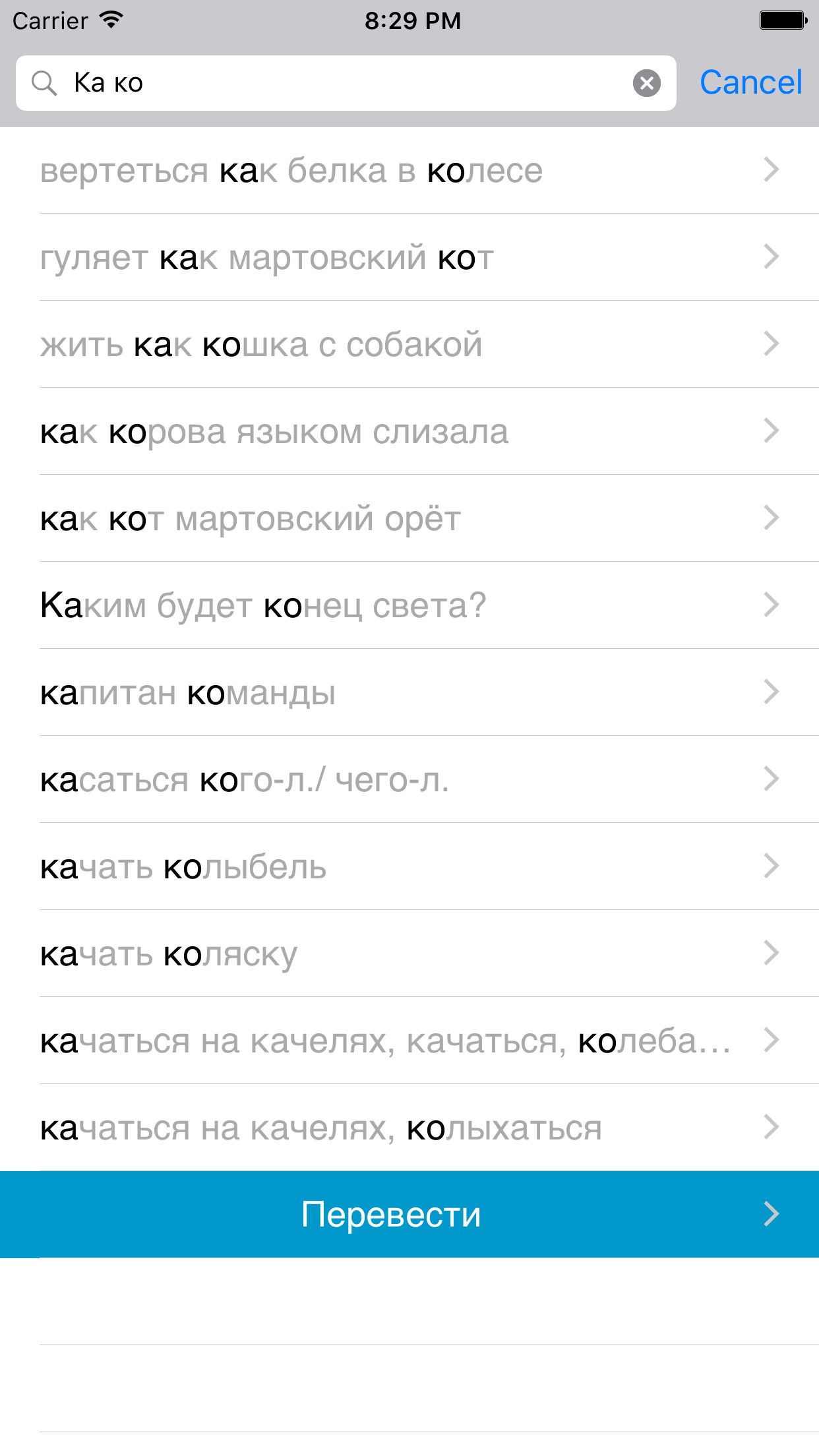 Русско<->польский  словарь screenshot 3