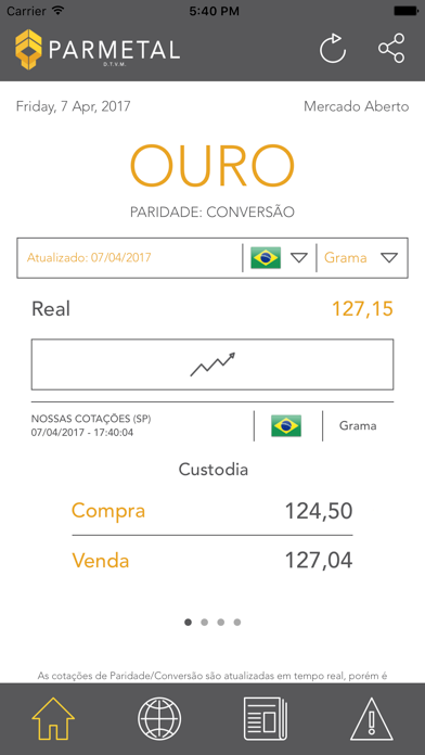 Screenshot #1 pour Parmetal Cotação