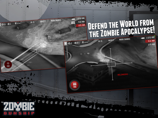 Screenshot #2 for Zombie Gunship: Gun Down Zombies