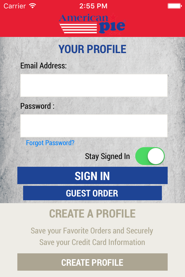 American Pie Pizza App