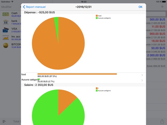 Screenshot #5 pour Mes finances: Gestionnaire financier pers. HD Free