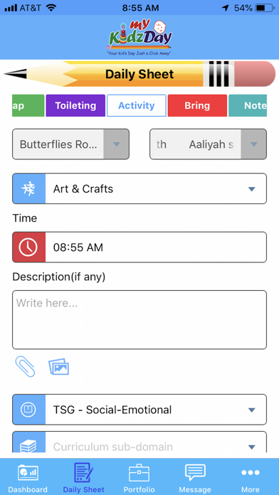 MyKidzDay Staff -Childcare App Screenshot