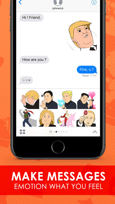 Funny Leader Stickers for iMessage Free Screenshot