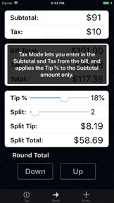 Tip Calculator % Pro screenshot