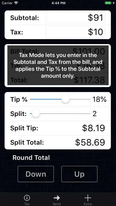 Tip Calculator % Pro Screenshot
