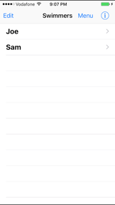 Swim PB screenshot